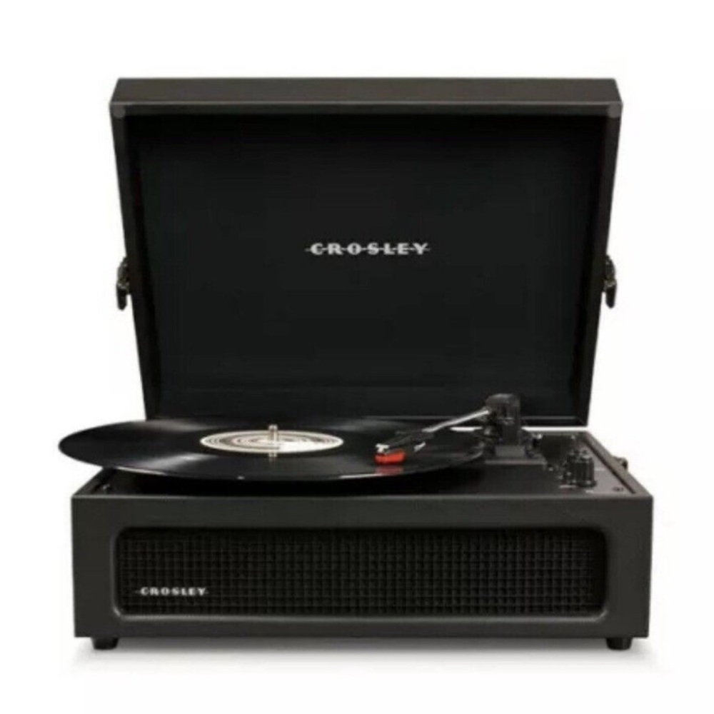 Crosley Cruiser Black Suitcase Turntable Record Player Mic build in Blue…